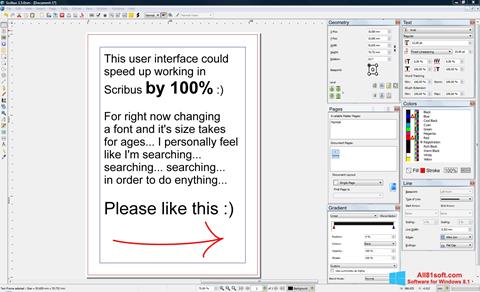 Posnetek zaslona Scribus Windows 8.1