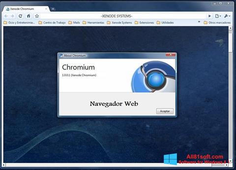 Posnetek zaslona Chromium Windows 8.1