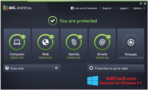 Posnetek zaslona AVG AntiVirus Pro Windows 8.1