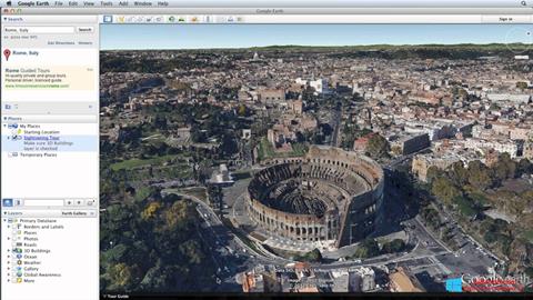 Posnetek zaslona Google Earth Windows 8.1