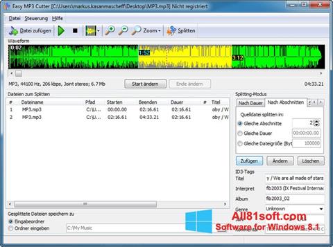 Posnetek zaslona MP3 Cutter Windows 8.1