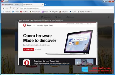 Posnetek zaslona Opera Developer Windows 8.1
