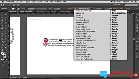 Posnetek zaslona Adobe Illustrator Windows 8.1