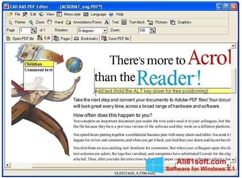 Posnetek zaslona PDF Reader Windows 8.1