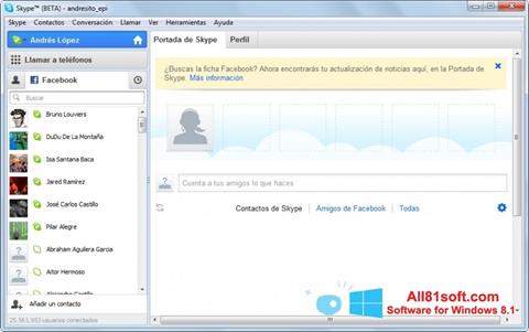 Posnetek zaslona Skype Beta Windows 8.1