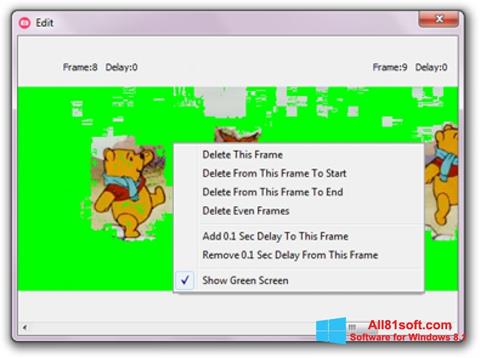 Posnetek zaslona GifCam Windows 8.1