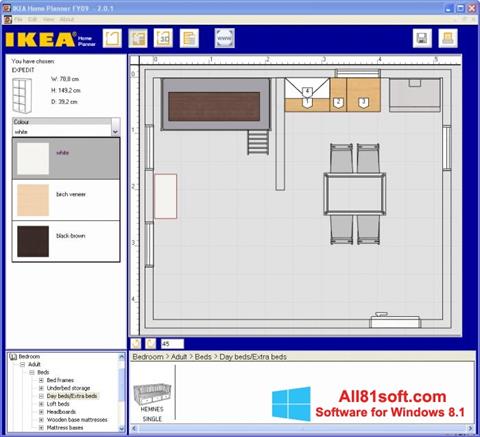 Posnetek zaslona IKEA Home Planner Windows 8.1