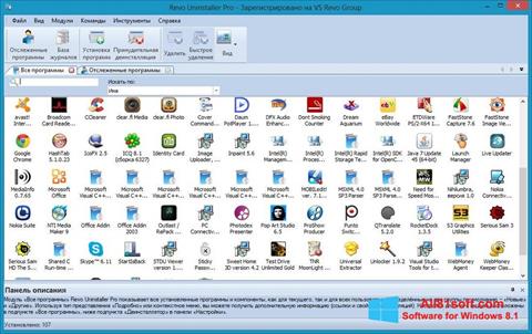 Posnetek zaslona Revo Uninstaller Pro Windows 8.1