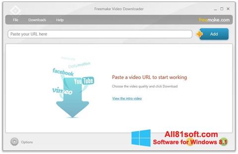 Posnetek zaslona Freemake Video Downloader Windows 8.1