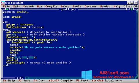 Posnetek zaslona Free Pascal Windows 8.1