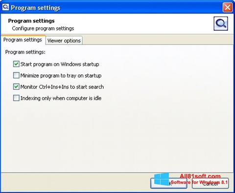 Posnetek zaslona SearchInform Windows 8.1